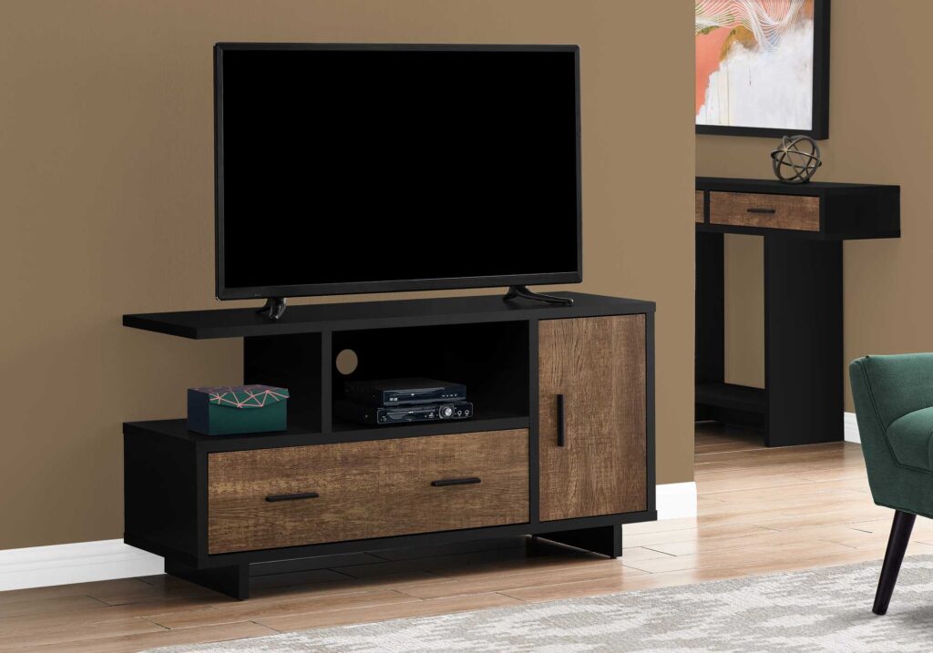 23.75″ Particle Board Laminate and MDF TV Stand with Storage