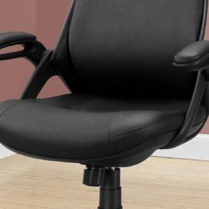 23.04" X 25.6" X 41.74" Black Flat Bungie Cords High Back Office Chair with Graphite Black Frame and Base