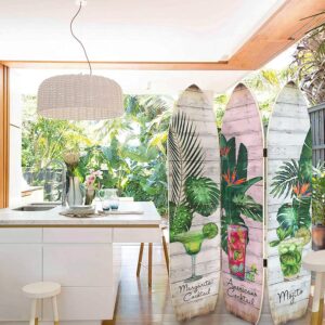 47 x 1 x 71 Multicolor Wood Endless Summer  Screen