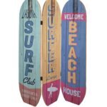 47 x 1 x 71 Multicolor Coastal Wood Surfboard  Screen