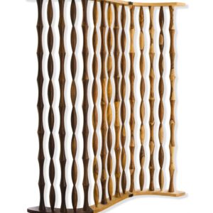 54 x 1.5 x 59 White Wood Blanket Rack  Screen