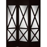 63 x 2 x 84 Black Wood Transverse 3 Panel – Screen