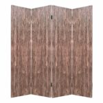84 x 2 x 84 Brown 4 Panel Wood Woodland – Screen