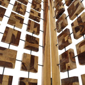 Earthy Opaque Palms Three Panel Room Divider Screen