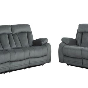 61'' X 39''  X 36'' Modern Beige Leather Sofa And Loveseat