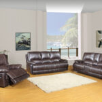 76” X 40”  X 41” Modern Brown Sofa Set With Console Loveseat