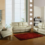 76” X 40”  X 41” Modern Beige Sofa Set With Console Loveseat