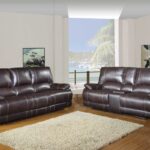 76” X 40”  X 41” Modern Brown Sofa With Console Loveseat