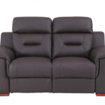 67” X 41”  X 41” Modern Brown Leather Loveseat