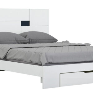 66" x 81.5" x 50.5" White  4PC Queen Bedroom Set