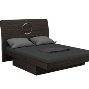 76 X 80 X 60 Gray Stainless Steel King Bed