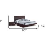 80″ X 60″  X 42.5″ 4pc Queen Modern Wenge High Gloss Bedroom Set
