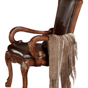 Terra Cotta Faux Leather Swivel Accent Chair