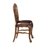 24′ X 21′ X 48′ PU Cherry Oak Wood Poly Resin Upholstery Counter Height Chair (Set-2)