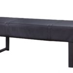 17′ X 52′ X 18′ Black PU Sandy Gray Metal Upholstered Seat Engineered Seat Bench