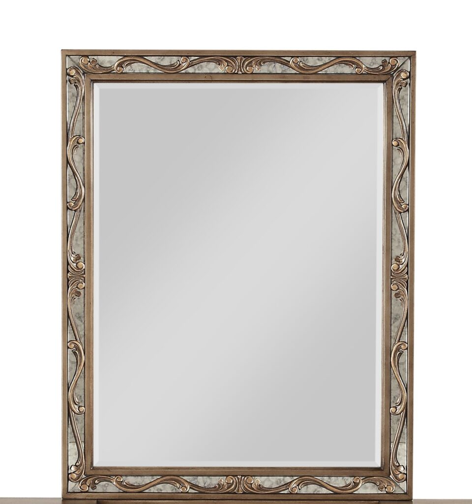 2′ X 30′ X 38′ Antique Gold Wood Vanity Mirror