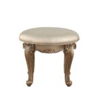 19′ X 19′ X 18′ Champagne Faux Leather Vanity Stool