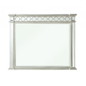 28.25 Round Gold Flower Metal Wall Mirror