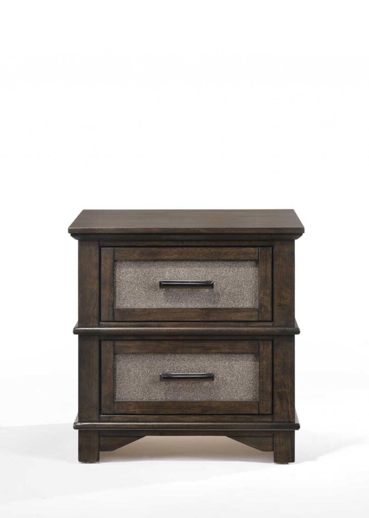17′ X 24′ X 24′ Dark Walnut Wood Nightstand