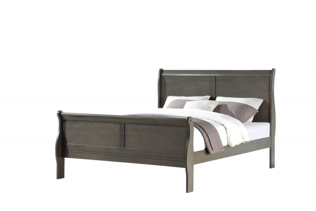 80′ X 90′ X 47′ Dark Gray Wood Eastern King Bed
