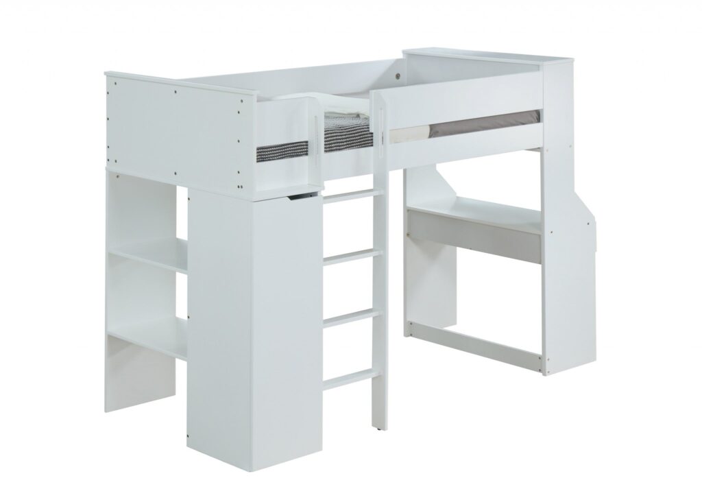 45′ X 92′ X 66′ White Wood Veneer (Laminated) Loft Bed