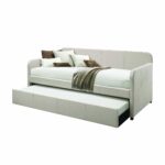 43′ X 82′ X 37′ Fabric Upholstered (Bed) Wood Leg Daybed  Trundle (Twin Size)