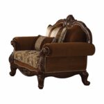 37′ X 48′ X 44′ Fabric Cherry Oak Upholstery Wood LegTrim Chair w2 Pillows