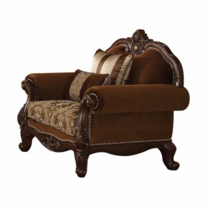35' X 38' X 36' Beige Linen Upholstery Metal Leg Chair