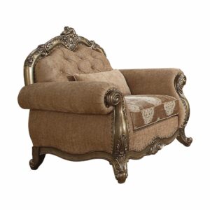 35' X 39' X 33' Red Velvet Accent Chair