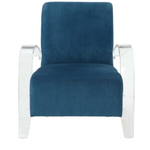 Zero Gravity Recliner - Black Frame - Coral Blue Fabric