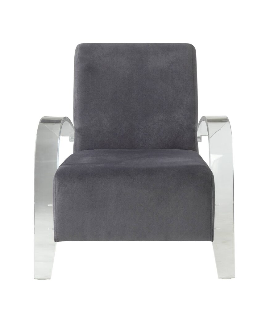 30′ X 31′ X 36′ Charcoal Clear Acrylic Upholstery Acrylic Accent Chair