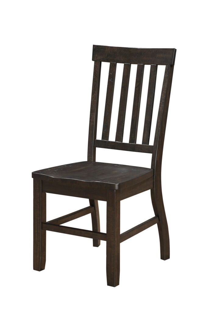 22′ X 19′ X 40′ Rustic Walnut Wood Side Chair  Set of 2