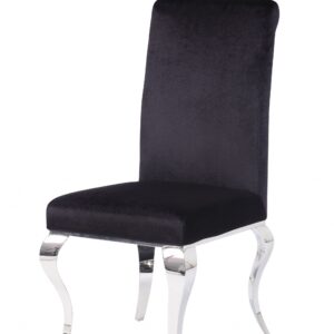 17' X 20' X 44' Fabric Stainless Steel Upholstered Seat Side Chair Set2