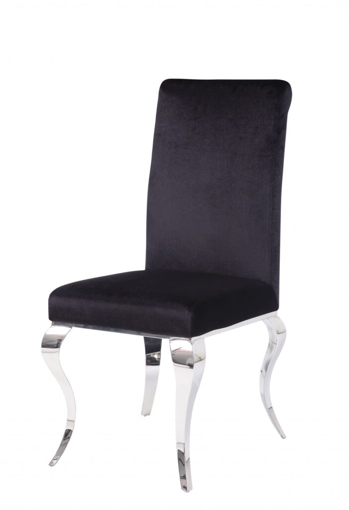 17′ X 20′ X 44′ Fabric Stainless Steel Upholstered Seat Side Chair Set2