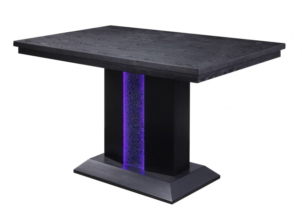 36′ X 60′ X 36′ Black Wood LED Counter Height Table