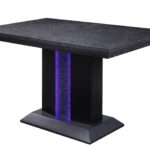 36′ X 60′ X 36′ Black Wood LED Counter Height Table