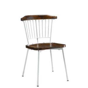 20' X 24' X 38' 2pc Walnut And White Washed Side Chair