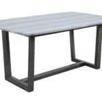 40′ X 72′ X 30′ Marble Gray Oak Wood Marble Dining Table