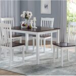 36′ X 48′ X 30′ White Walnut Wood 5Pc Pk Dining Set