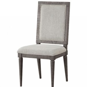 17' X 20' X 44' Fabric Stainless Steel Upholstered Seat Side Chair Set2