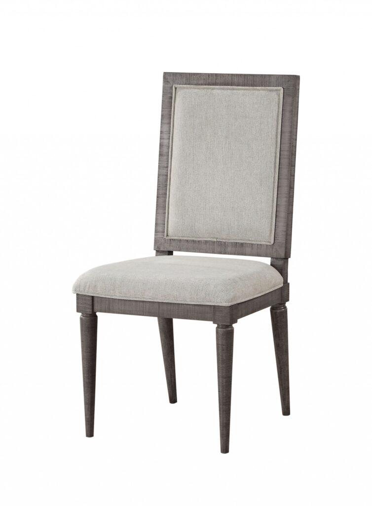 18′ X 21′ X 41′ Fabric Salvaged Natural Wood Upholstered Seat Side Chair Set2