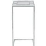 13′ X 13′ X 26′ Clear Acrylic Chrome Metal Side Table