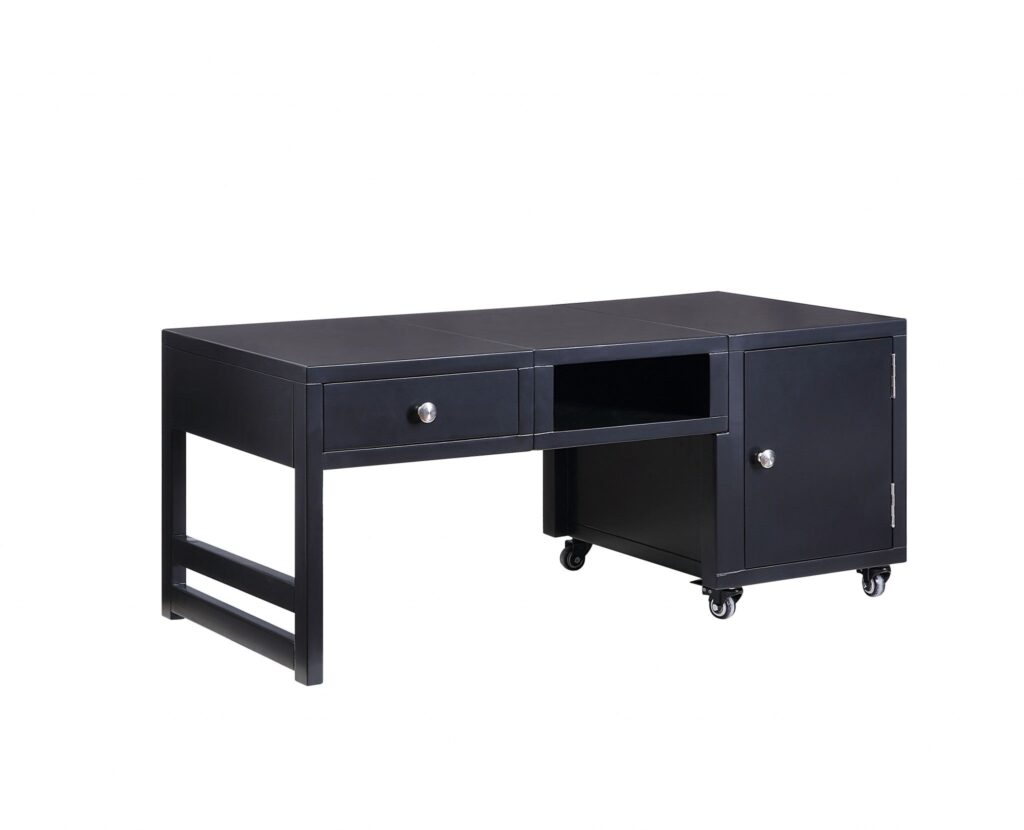 20′ X 40′ X 18′ Black Wood Veneer Coffee Table (Convertible)