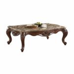 35′ X 58′ X 20′ Marble Cherry Oak Wood Coffee Table