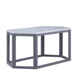 20′ X 40′ X 18′ Gray Marble Wood Coffee Table