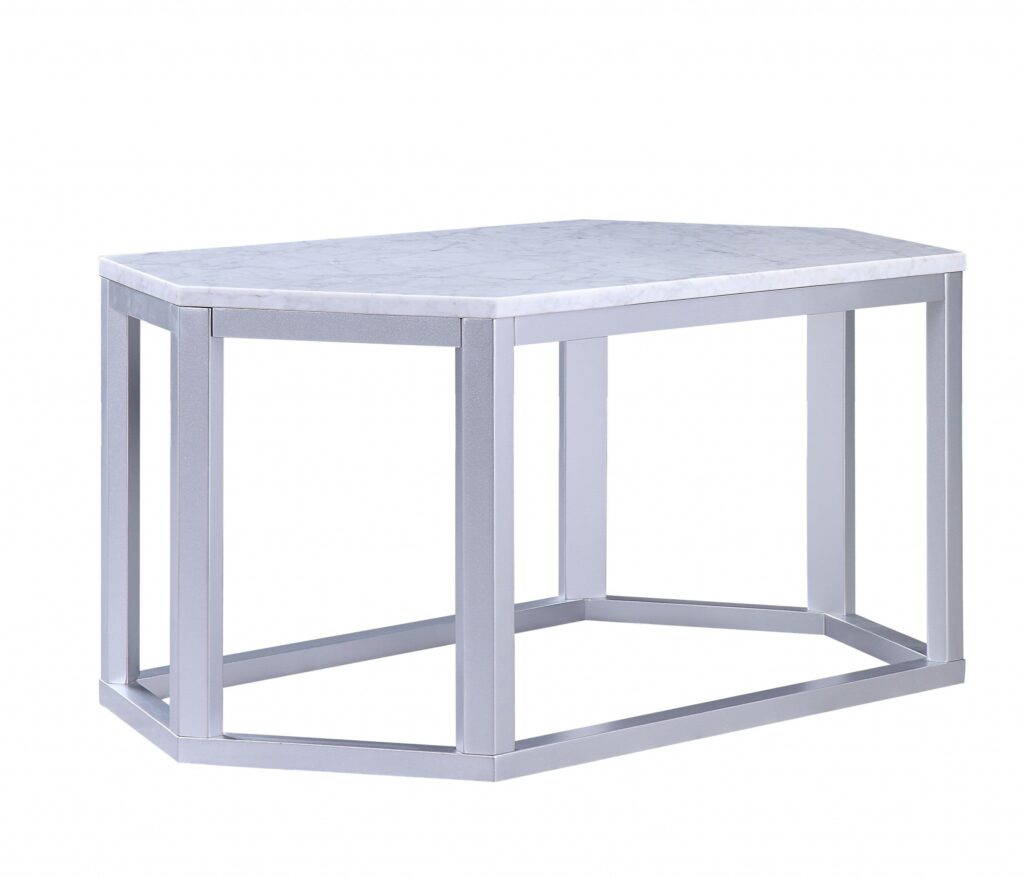 20′ X 40′ X 18′ Silver Marble Wood Coffee Table