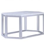 20′ X 40′ X 18′ Silver Marble Wood Coffee Table