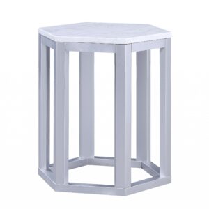 14.2 x 19.7 x 23.6 Gray Pastoral Loft Wooden  End Table