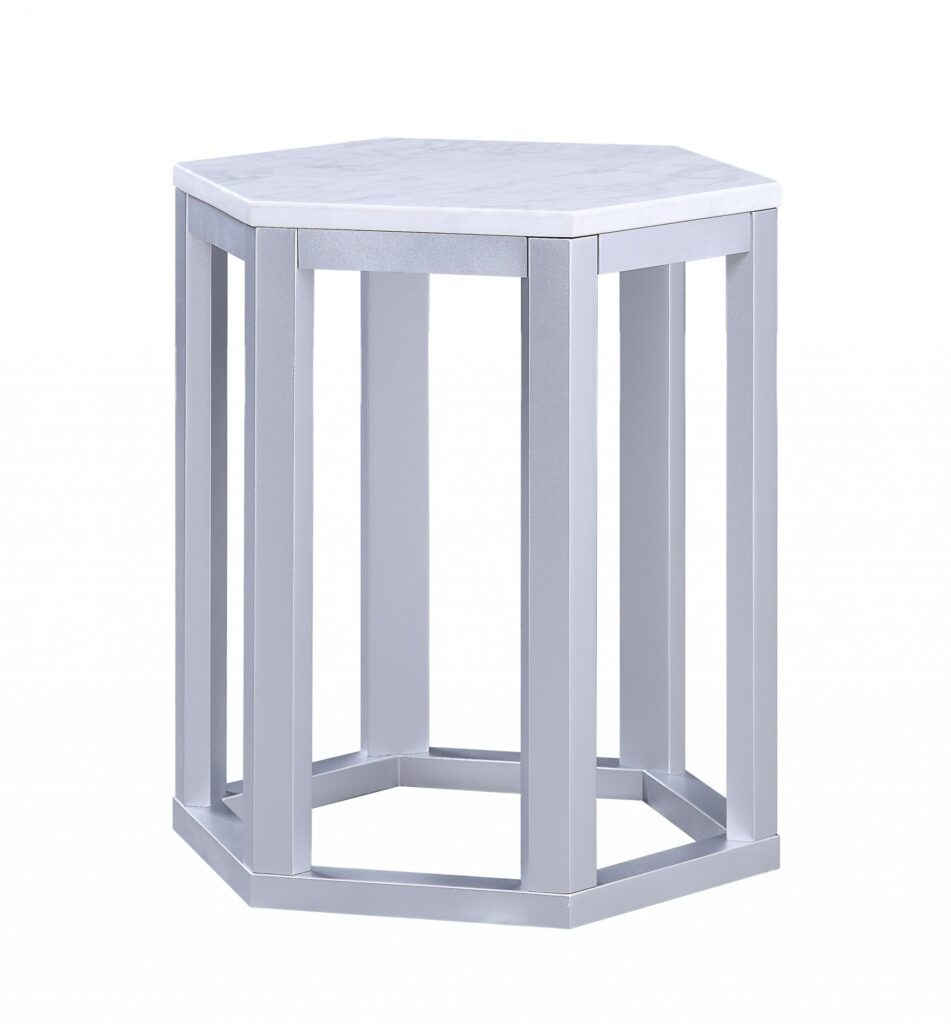 16′ X 18′ X 20′ Silver Marble Wood 2Pc Pk End Table