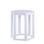 16′ X 18′ X 20′ White Marble Wood 2Pc Pk End Table